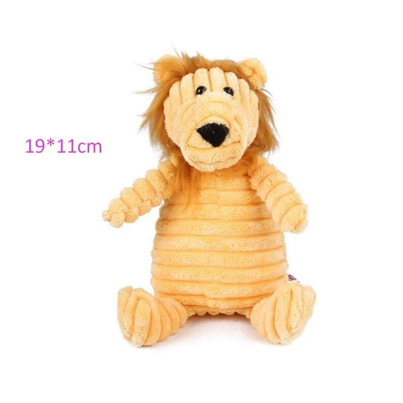 Animals Shape Bite Resistant Squeaky Plush Dog Toy