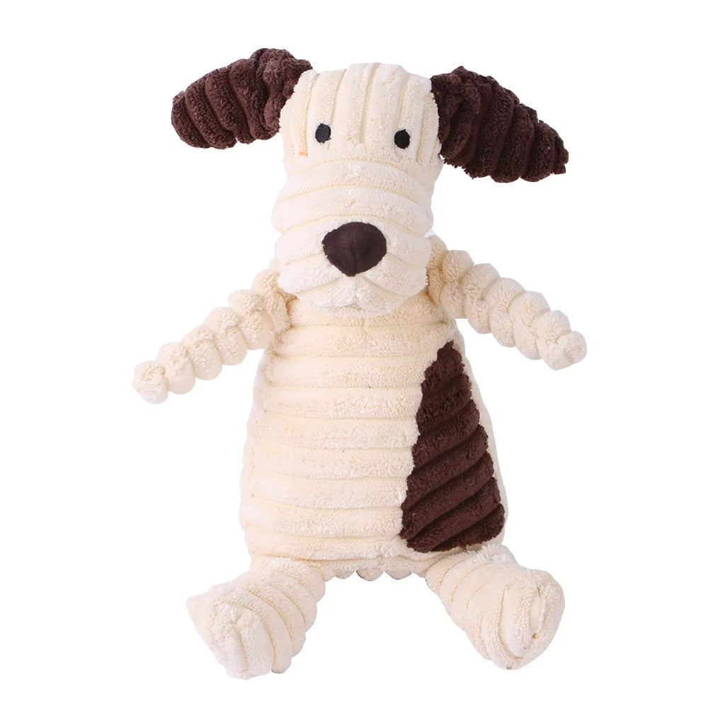 Animals Shape Bite Resistant Squeaky Plush Dog Toy