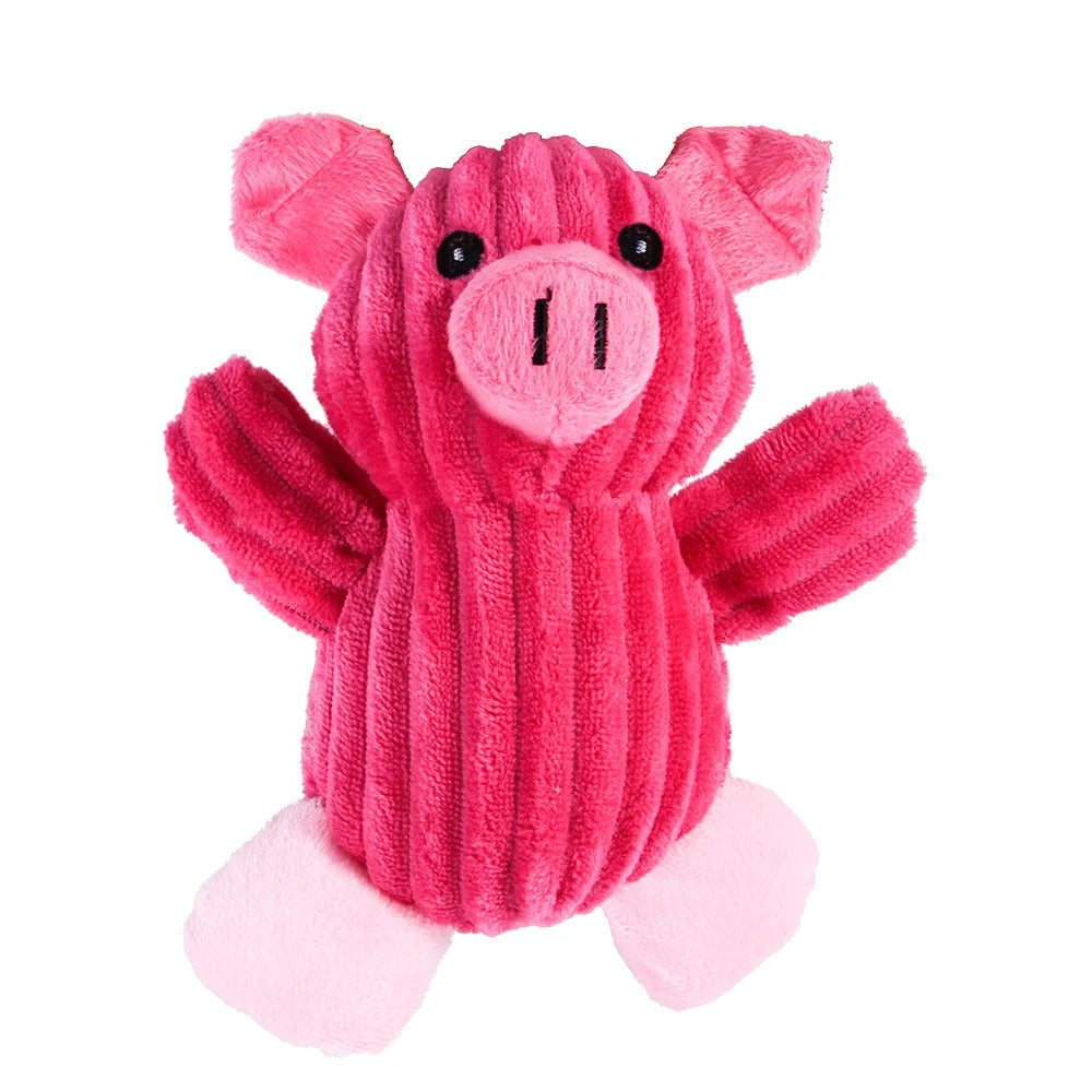 Animals Shape Bite Resistant Squeaky Plush Dog Toy