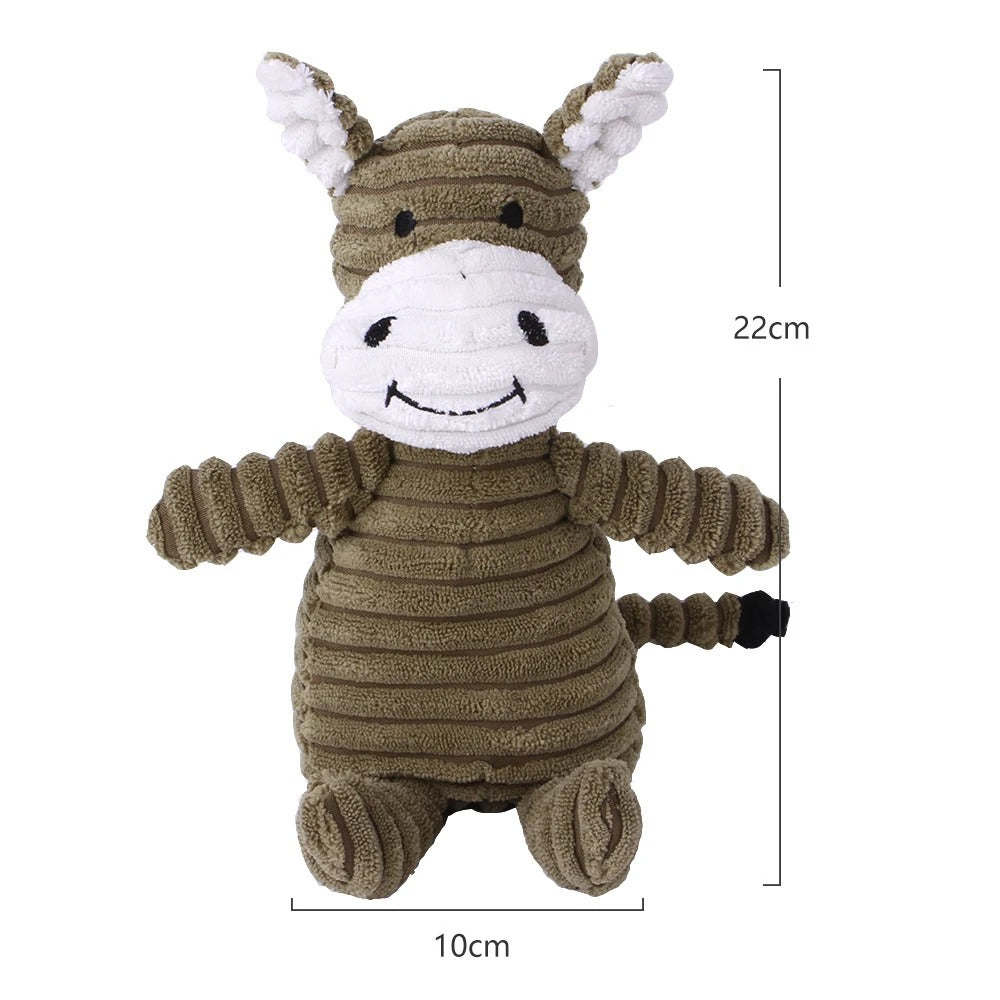 Animals Shape Bite Resistant Squeaky Plush Dog Toy