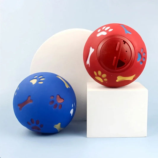 Food Leakage Feeder Treat Interactive Rubber Ball