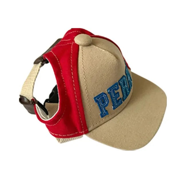 Baseball Letter With Ear Holes Cap for Puppy Dogs