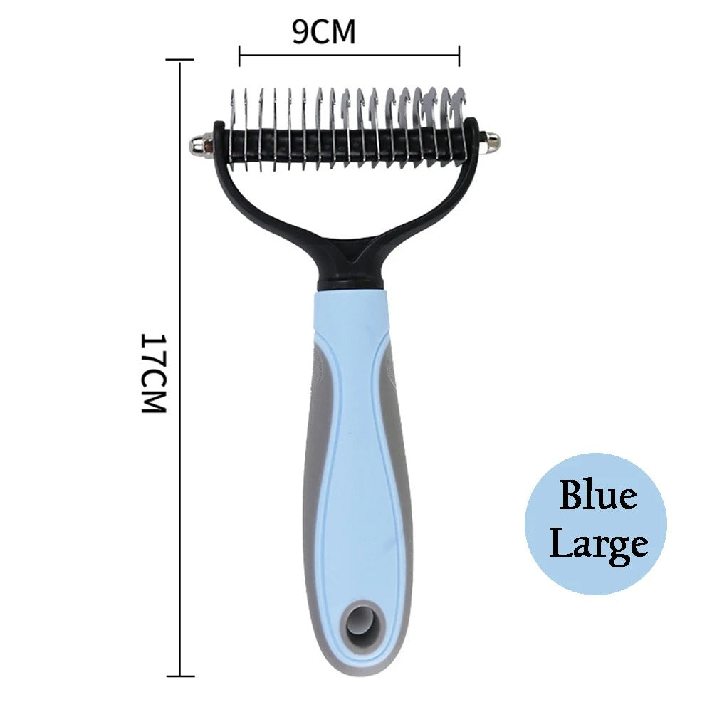 Pet Fur Knot Cutter Dog Grooming Shedding Tools Puppy Cat Comb Brush Double Sided Brush Dog Accessories